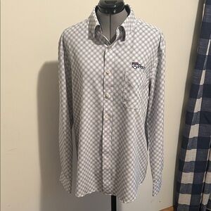 The Collection Men's White and Blue University of Pennsylvania Checkered Shirt